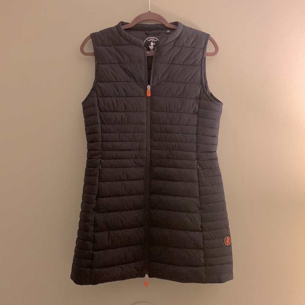 WOMEN'S CINDY LONG PUFFER VEST NAVY